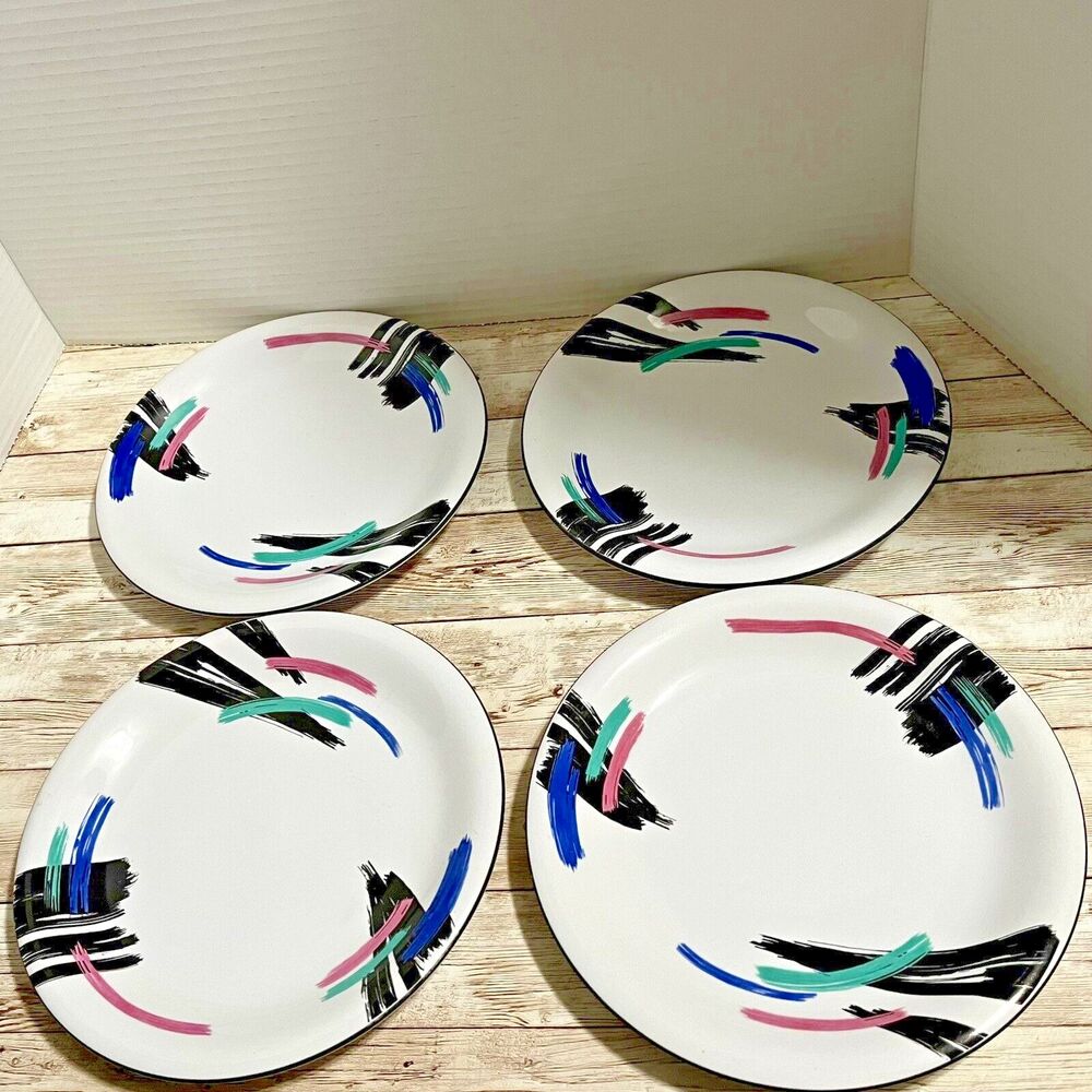 1992 Design Concepts Newcor 7.75" Salad Plate Vintage Liza Pattern 6157 Set of 4